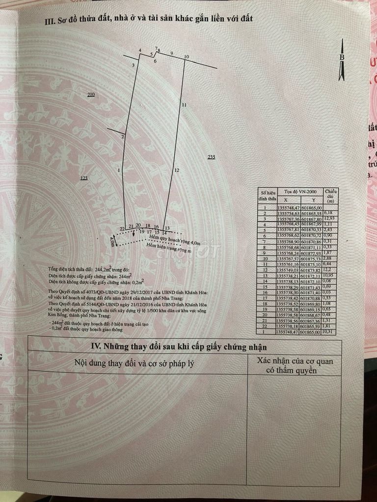 Hàng hiếm giá cực tốt 244m2 HXH 5m ngay đường 2/4 TTTP Nha Trang