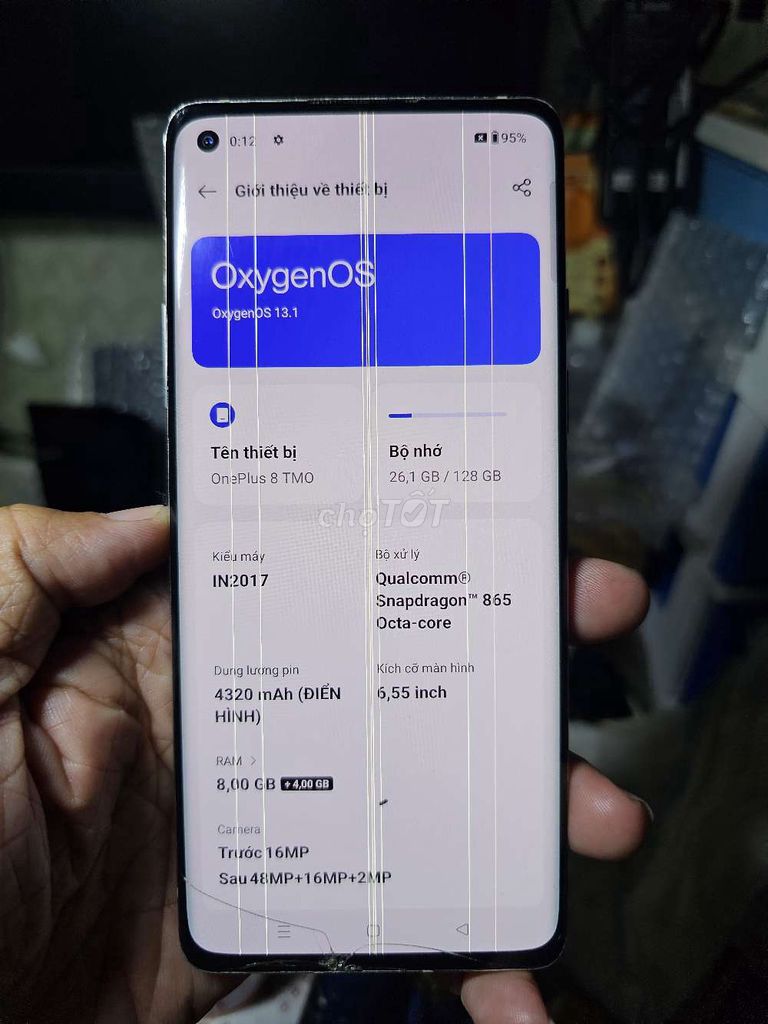 OnePlus 8 TMO 128GB. Mua bán Điện thoại tại Quận 8 Tp Hồ Chí Minh được đăng bởi Thiên Hòa mobile  hình 1