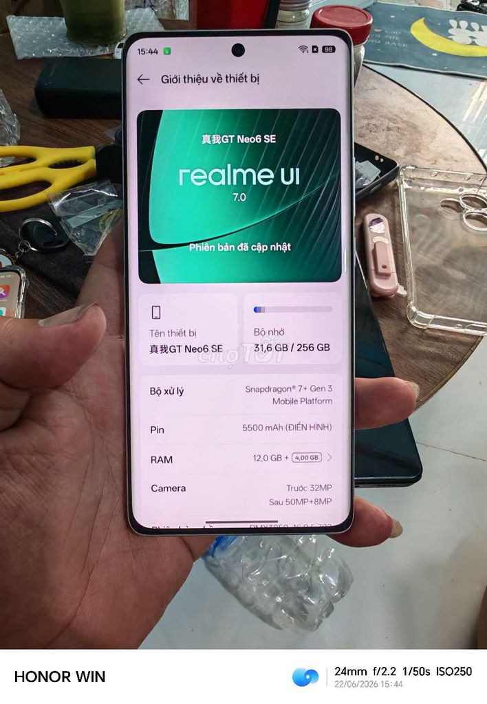 Realme GT Neo6 SE 12GB/256GB Snapdragon 7+ Gen 3. Mua bán Điện thoại tại Thành phố Biên Hòa Đồng Nai được đăng bởi tuấn  hình 1