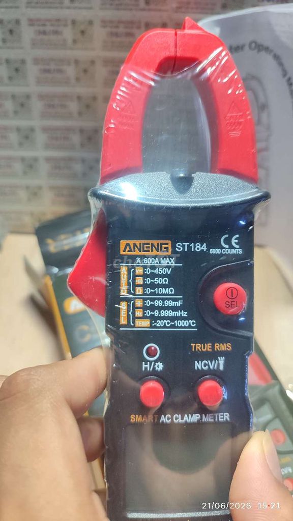 Đồng hồ kẹp dòng Auto 600A Aneng St184. Mua bán Nội thất, đồ gia dụng khác tại Huyện Mỏ Cày Bắc Bến Tre được đăng bởi Thiết Bị Linh Kiện Điện hình 1