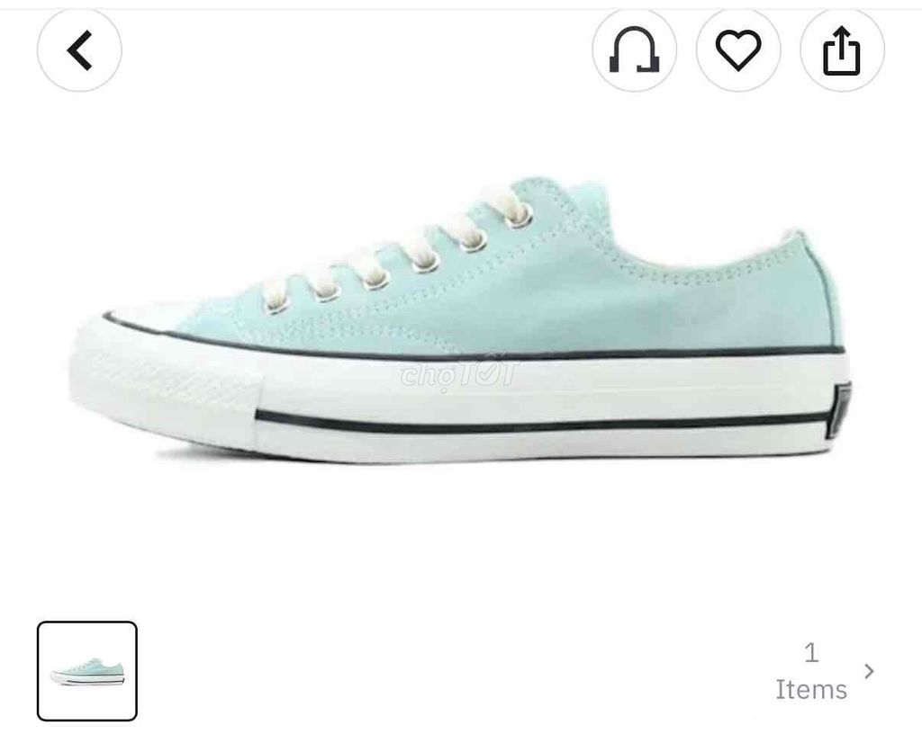 Giày thể thao Converse Nữ size 38 Xanh ngọc. Mua bán Giày dép tại Huyện Bình Chánh Tp Hồ Chí Minh được đăng bởi Đặng Minh Anh hình 1