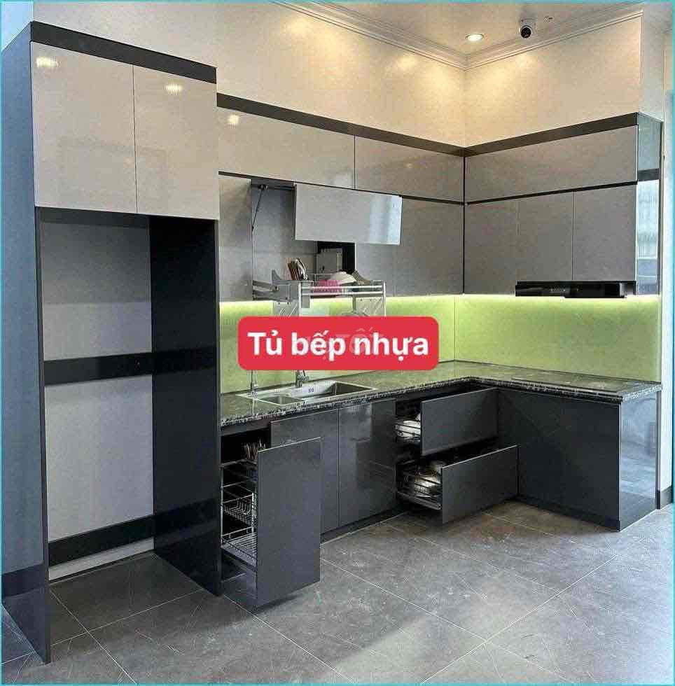 Tủ bếp Nhựa Đài Loan Acrylic. Mua bán Tủ, kệ gia đình tại Quận 8 Tp Hồ Chí Minh được đăng bởi Nội Thất Phúc Trường An hình 1