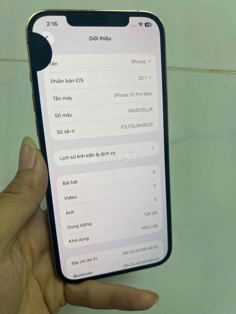 Apple iPhone 12 Pro Max 128GB.... Mua bán Điện thoại tại Thành phố Tân An Long An được đăng bởi lê văn thái hình 1