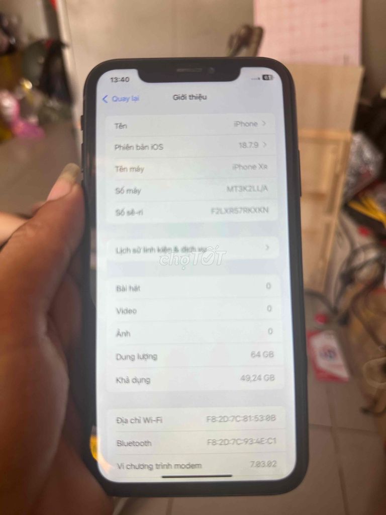 Apple iPhone XR 64GB Đen đã qua sử dụng. Mua bán Điện thoại tại Thành phố Thuận An Bình Dương được đăng bởi Tien hình 1