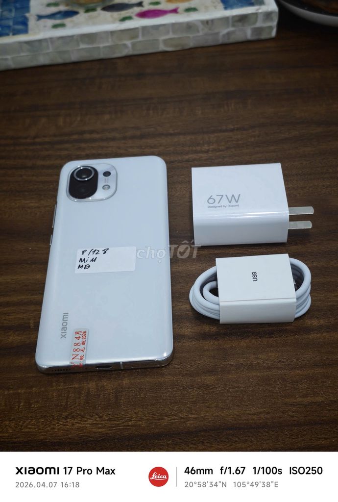 Xiaomi Mi 11 5G 8/128 Trắng sạc 67w có ship COD. Mua bán Điện thoại tại Quận Hoàng Mai Hà Nội được đăng bởi Trần Ngọc Hiếu hình 1