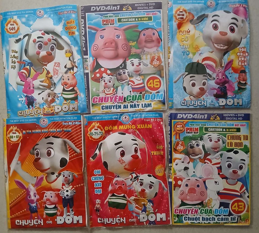 DVD hoạt hình Chuyện Của Đốm 6 bộ 12 đĩa mới