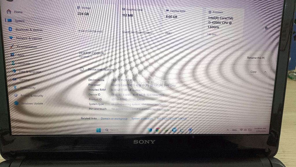 Sony Laptop i5-4200U 8GB/256GB Pin chai. Mua bán Laptop tại Thành phố Thanh Hóa Thanh Hóa được đăng bởi DarkBear hình 1