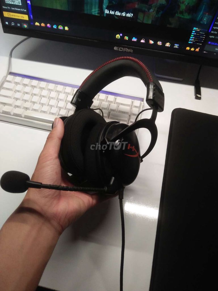 Tai nghe HyperX Đen bị điếc 1 bê. Mua bán Tivi, Âm thanh tại Huyện Châu Thành Bến Tre được đăng bởi adfa dicf hình 1