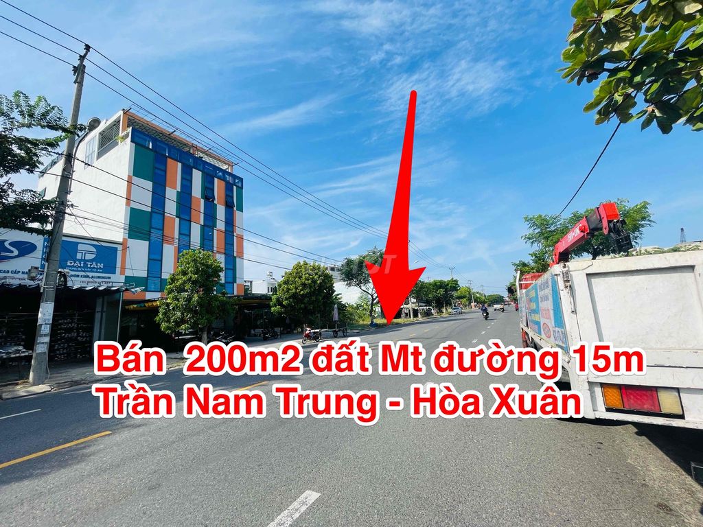 Bán đất mặt tiền đường 15m Trần Nam Trung, Phường Hòa Xuân, Quận Cẩm L