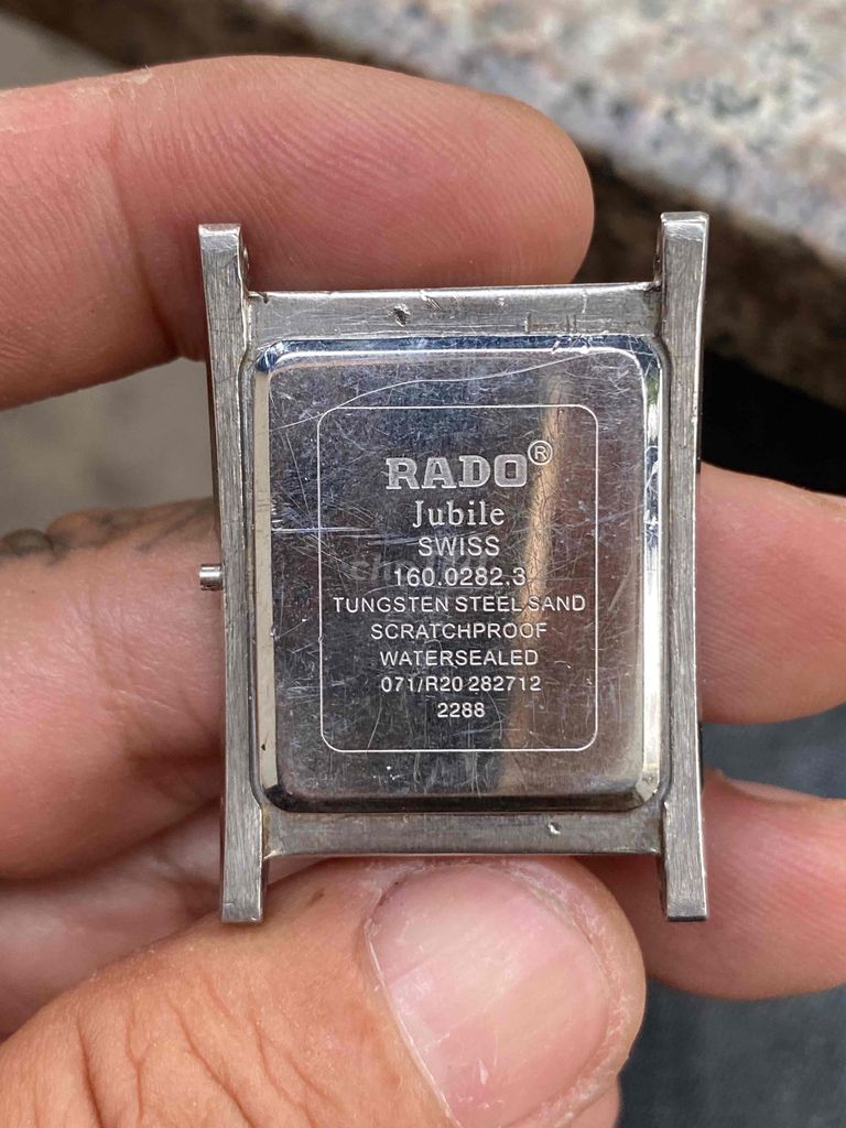 Mặt vỏ đồng hồ Rado tank đính đá size 26x37mm