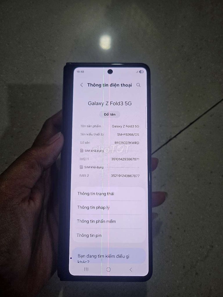 Samsung Galaxy Z Fold3 5G Đen. Mua bán Điện thoại tại Quận 12 Tp Hồ Chí Minh được đăng bởi Quế Hương hình 1