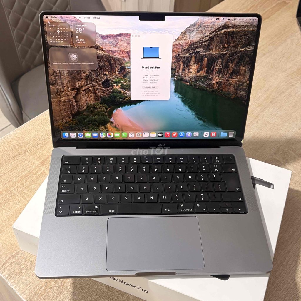 MacBook Pro 2021 -14 inch M1 Pro 16GB/512GB Xám 20. Mua bán Laptop tại Quận Bình Thạnh Tp Hồ Chí Minh được đăng bởi Mac Hiền 50 Nguyễn Cửu Vân hình 1