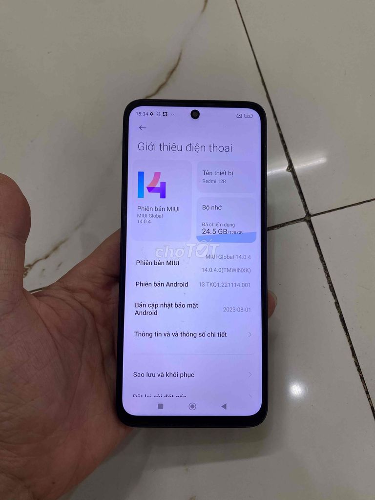 Bán Xiaomi Redmi Note12r zin cũ pin 5000. Mua bán Điện thoại tại Quận Hà Đông Hà Nội được đăng bởi Mạnh Mobile hình 1
