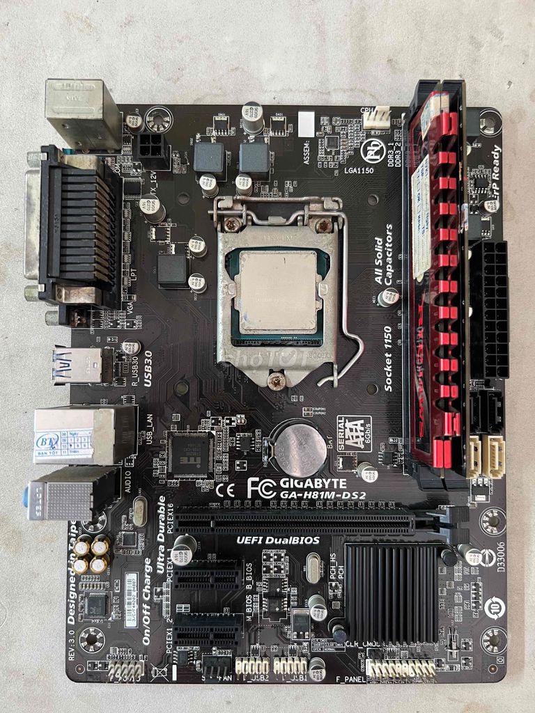 Bo mạch chủ Gigabyte H81M-DS2 G3220 Ram4g. Mua bán Linh kiện (RAM, Card...) tại Huyện Củ Chi Tp Hồ Chí Minh được đăng bởi Trần Tuấn Anh  hình 1