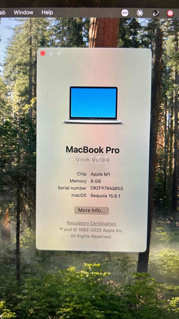 MacBook Pro M1 2020 8GB/256GB 13in nguyên zin. Mua bán Laptop tại Quận Tân Bình Tp Hồ Chí Minh được đăng bởi Duy hình 1