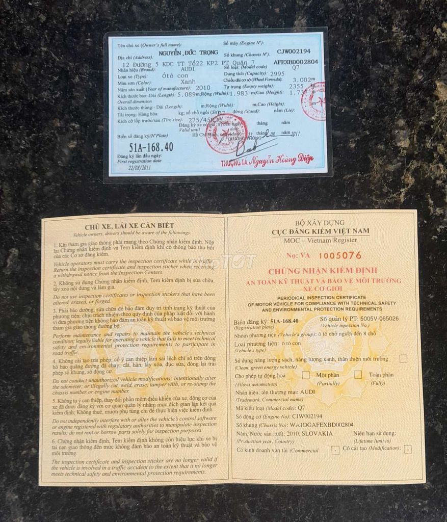 Cần bán xe AUDI Q7 QUATTRO 3.0 AT. Mua bán Ô tô tại Huyện Bình Chánh Tp Hồ Chí Minh được đăng bởi khanh hình 18