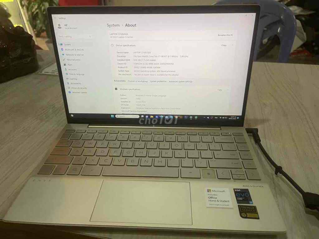 HP Envy 13-ba1030TU i7 1165G7 8G 512G 13.3 FHD