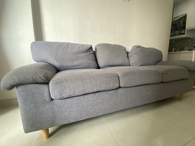 Ghế Sofa Vải JYSK- Màu Xám - 2,1m x 82cm x 37cm