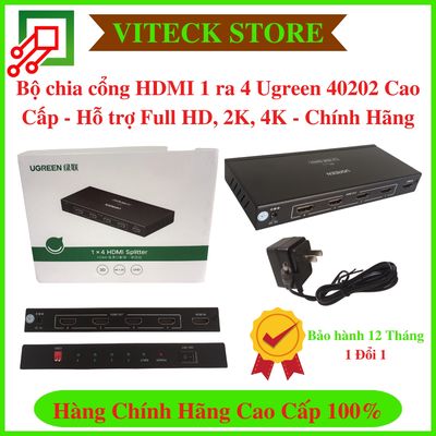 Bộ chia cổng HDMI 1 ra 4 Ugreen 40202 Cao Cấp