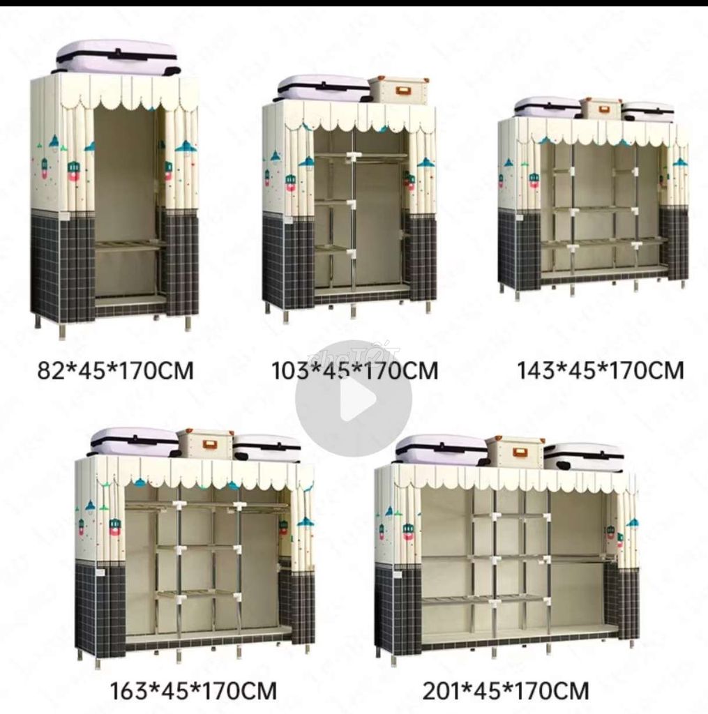 Thanh lý tủ vải 163 x 170 x 45cm