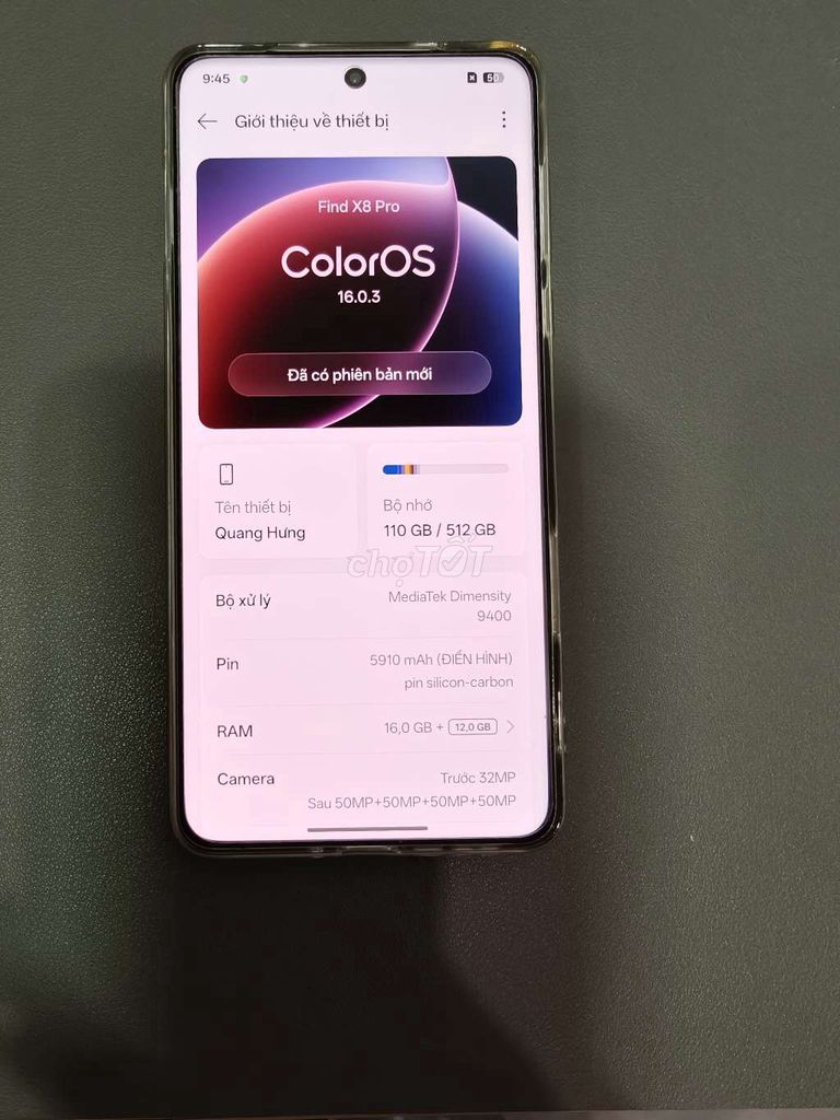 Oppo Find X8 Pro 512GB Trắng fullbox. Mua bán Điện thoại tại Huyện Thuỷ Nguyên Hải Phòng được đăng bởi Quang Hưng hình 1