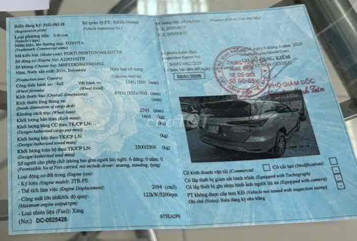 Toyota Fortuner 2017 Số tự động máy xăng. Mua bán Ô tô tại Quận 12 Tp Hồ Chí Minh được đăng bởi A Quý hình 8