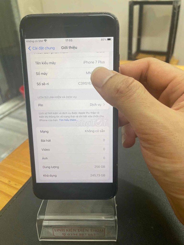 Apple iPhone 7 Plus 256GB Đen Full zin. Mua bán Điện thoại tại Quận Đống Đa Hà Nội được đăng bởi Shop điện thoại cũ hình 1