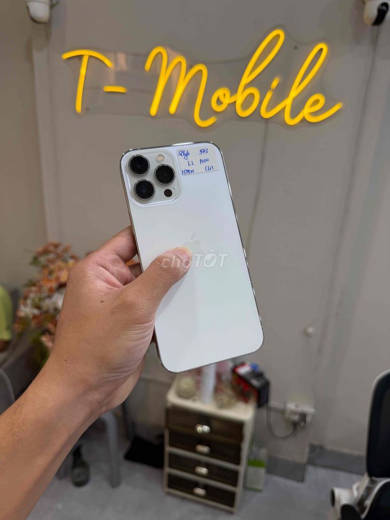 13 Promax 128Gb Quốc Tế zin full trắng pin 100%. Mua bán Điện thoại tại Quận Thanh Xuân Hà Nội được đăng bởi Ngô Tráng T Mobile hình 1