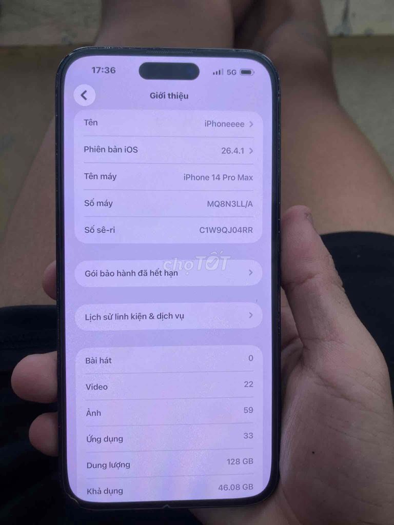 iPhone 14 Pro Max 128GB Đen. Mua bán Điện thoại tại Huyện Thanh Trì Hà Nội được đăng bởi Khắc Trường hình 1