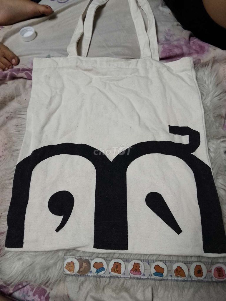 Túi tote nữ Canvas Trắng 20kkkkkk. Mua bán Túi xách tại Quận 10 Tp Hồ Chí Minh được đăng bởi Vy hình 1