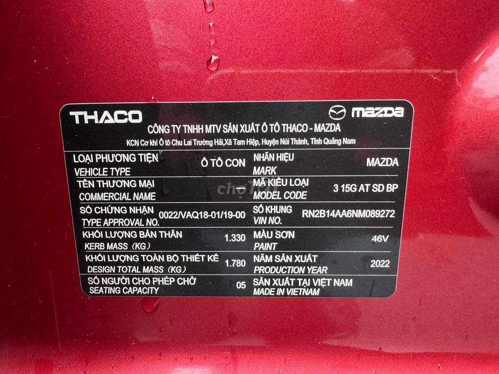 Cần Bán Mazda3 luxury sx 2022. Xe 1 chủ đn rất đẹp. Mua bán Ô tô tại Quận Cẩm Lệ Đà Nẵng được đăng bởi Anh Tân hình 8