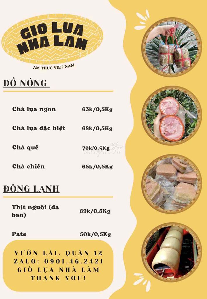 Chả lụa nhà làm an toàn. Mua bán Đồ ăn, thực phẩm và các loại khác tại Quận 12 Tp Hồ Chí Minh được đăng bởi My Nguyễn hình 1