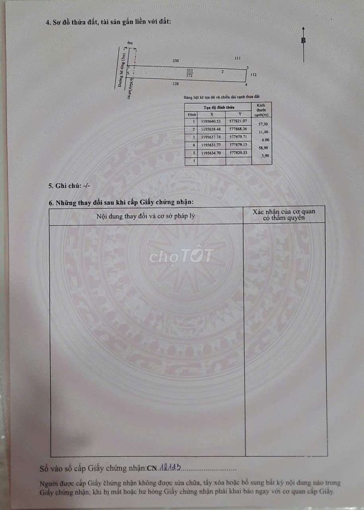 Đất thổ cư Long An sổ chính chủ 11x60m(tổng 660 m2) mặt tiền đường 12m