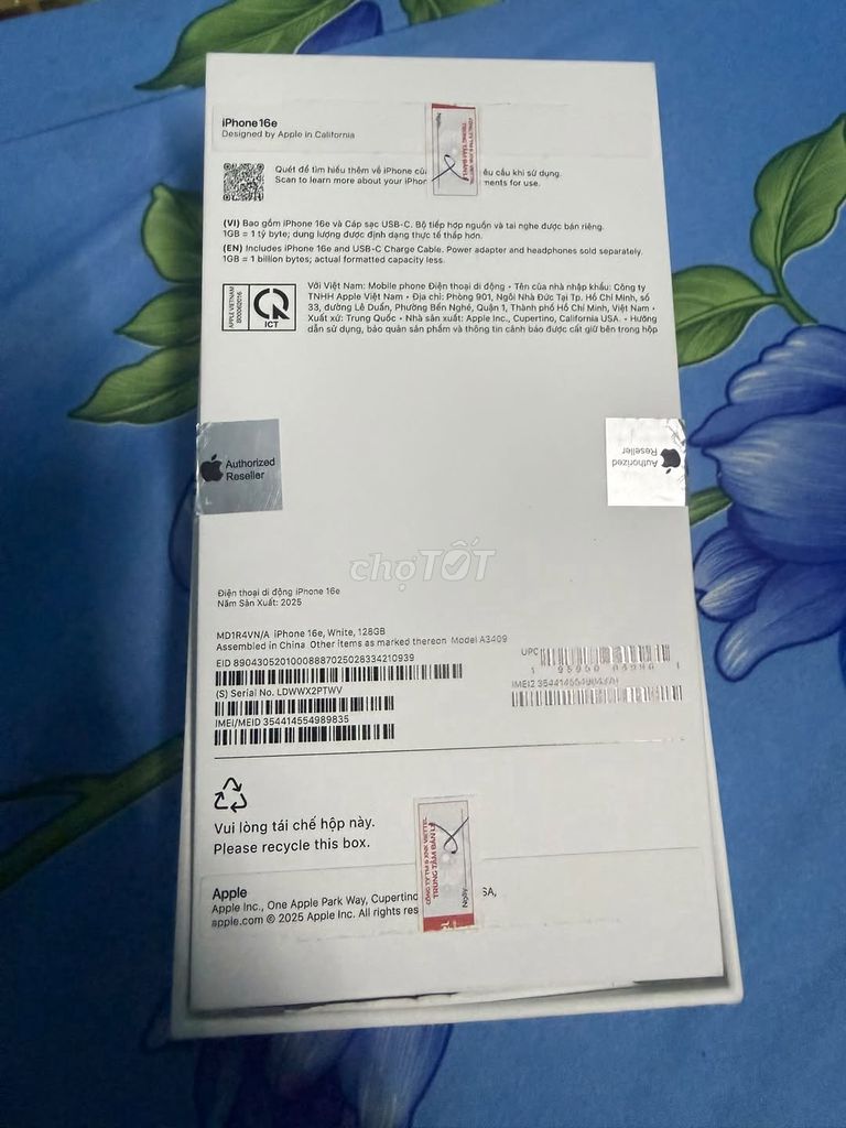 Apple iPhone 16e 128GB Trắng 2025. Mua bán Điện thoại tại Thành phố Thủ Đức Tp Hồ Chí Minh được đăng bởi Hội Đồ Điện Tử hình 1