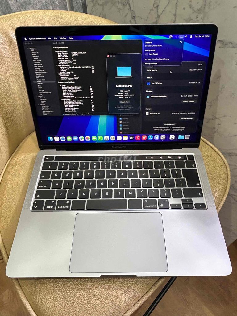 Apple MacBook Pro M1 16GB/512GB Xám Like New. Mua bán Laptop tại Quận Thanh Xuân Hà Nội được đăng bởi Quỳnh Trang hình 1