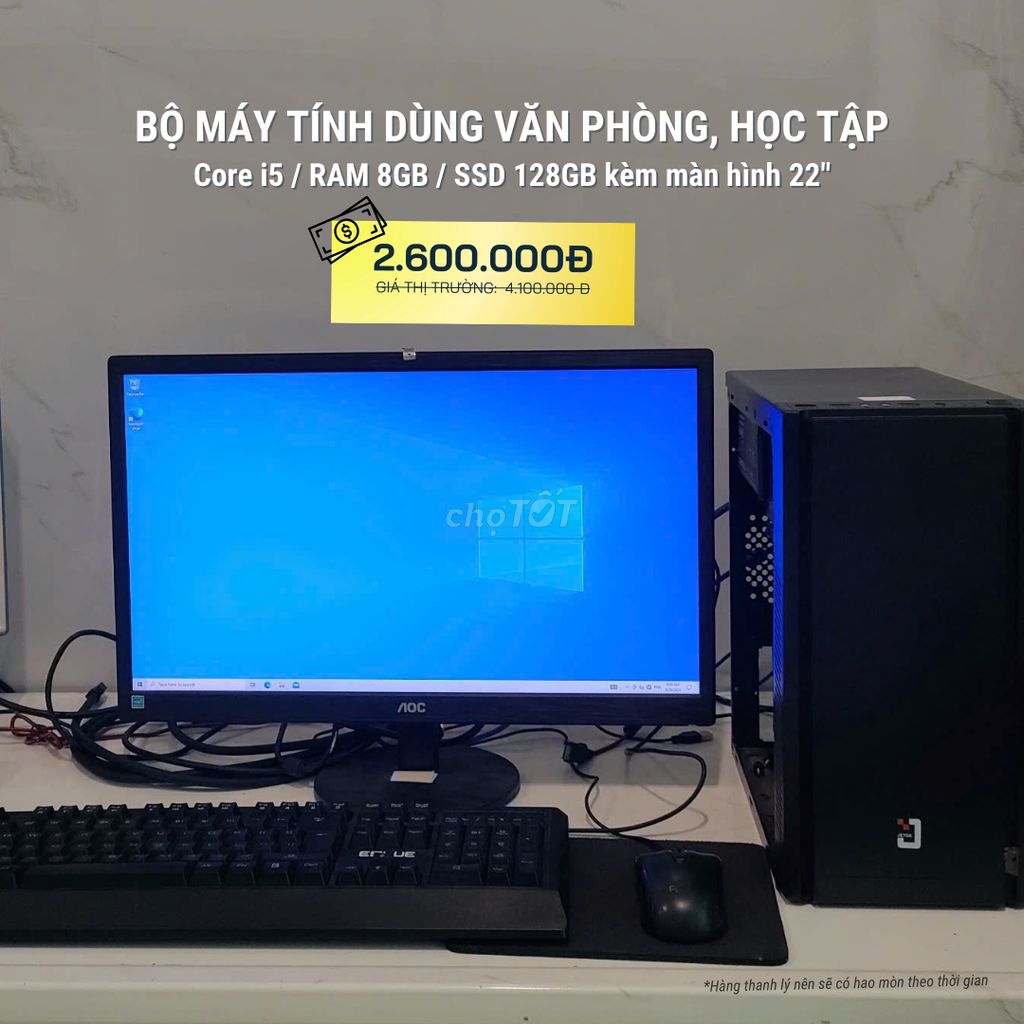 ✅ 2tr6 - Full Bộ Máy Tính Core i5 + Màn Hình 22"