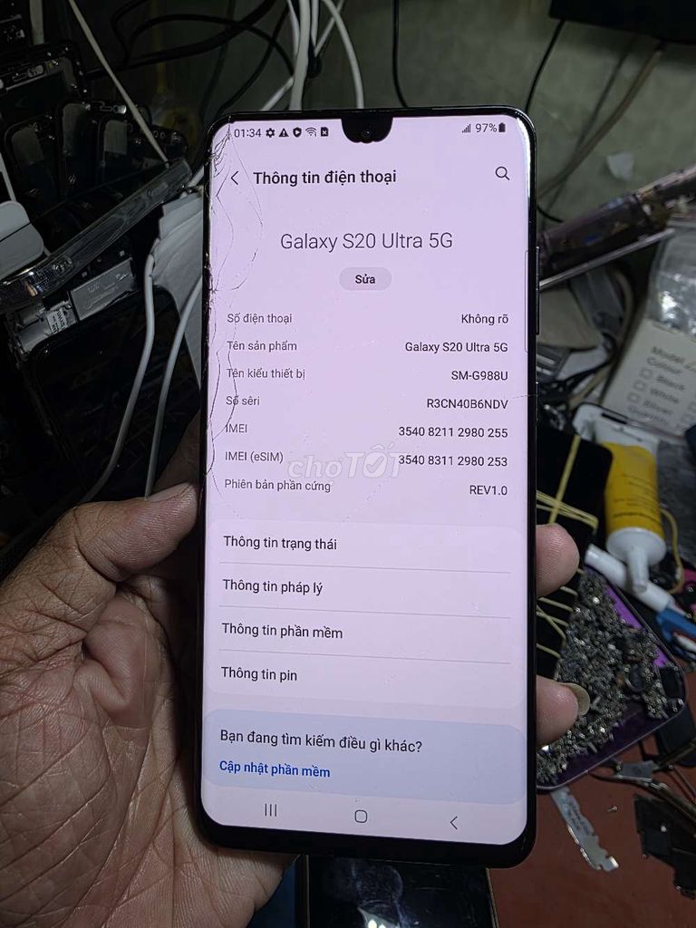 Galaxy S20 Ultra 5G 128GB mỹ giá rẻ chữa cháy . Mua bán Điện thoại tại Quận 8 Tp Hồ Chí Minh được đăng bởi Thiên Hòa mobile  hình 1