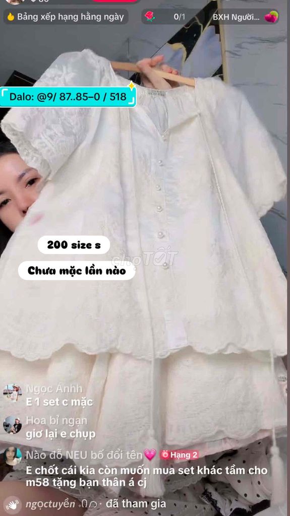 Đầm Nữ Vải Mềm Mại Trắng Size S. Mua bán Quần áo tại Thành phố Lạng Sơn Lạng Sơn được đăng bởi Hoàng Ngọc Ly hình 1