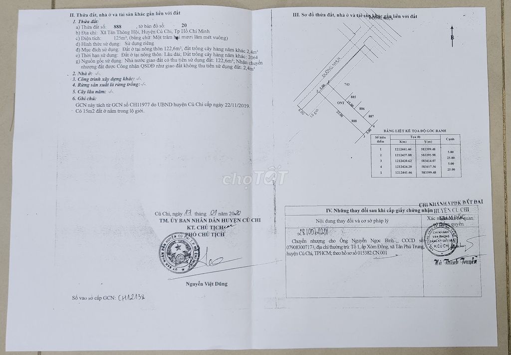 bán đất thổ cư Tân Thông Hội, Củ Chi