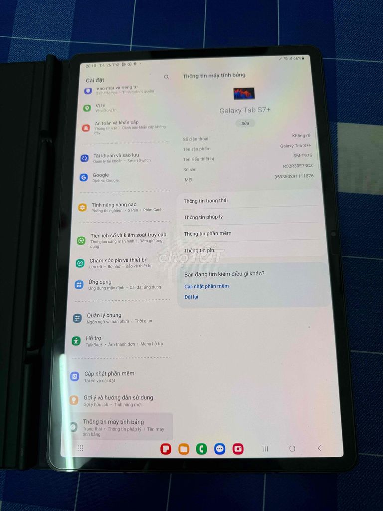 Tablet Samsung Tab S7 plus + 5G chính hãng SSVN