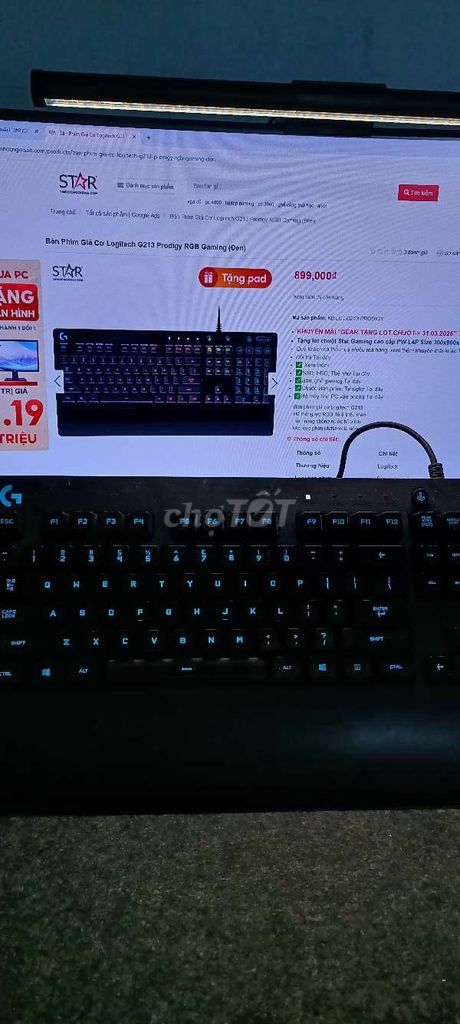 Phím giả cơ Logitech G213 chính hãng