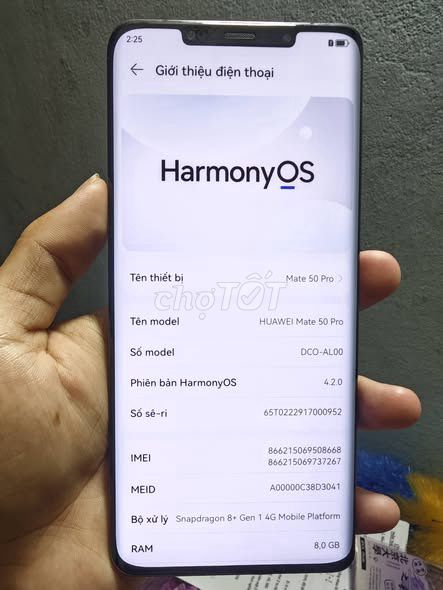 Huawei Mate 50 Pro 512GB Cam, Đen. Mua bán Điện thoại tại Huyện Lý Sơn Quảng Ngãi được đăng bởi Hội Đồ Điện Tử hình 1