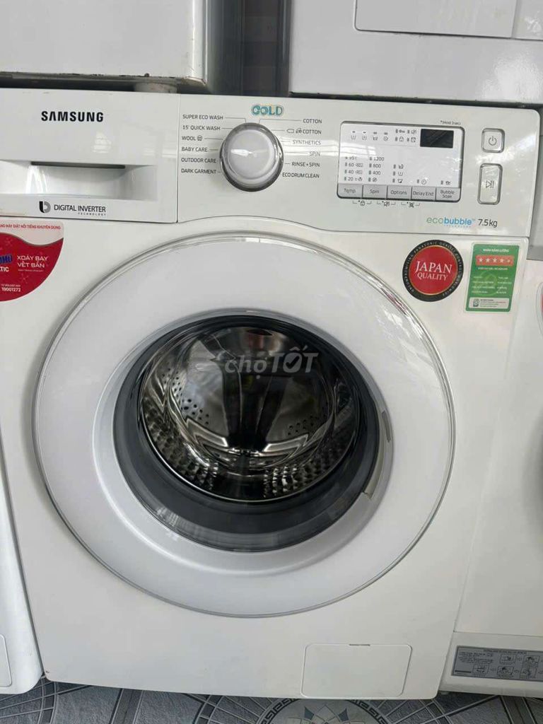 Máy giặt Samsung 7.5kg cửa trước Trắng Eco Bubble. Mua bán Máy giặt tại Quận Cái Răng Cần Thơ được đăng bởi Mitsubitshi Nội Địa Cần Thơ hình 1