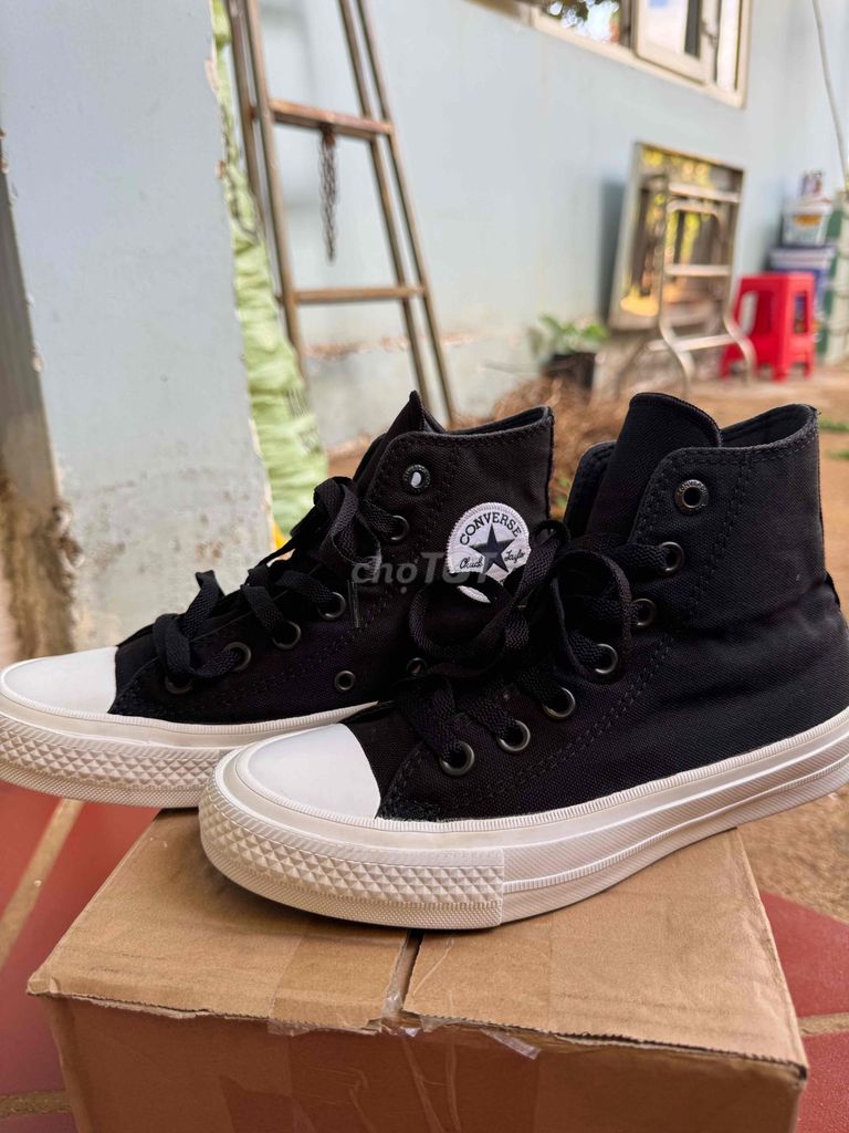 Giày Converse Chuck 2 Đen Cổ cao Như mới. Mua bán Giày dép tại Huyện Krông Búk Đắk Lắk được đăng bởi Bảo hân hình 1