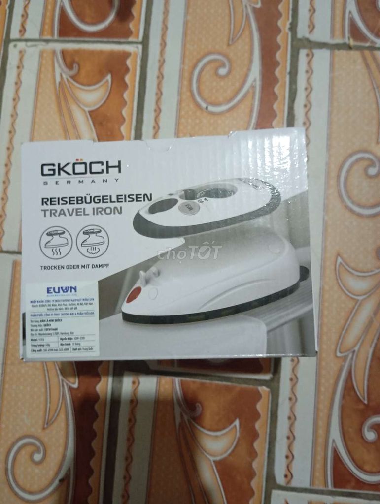 Bàn là hơi nước GKOCH Travel Iron. Mua bán Nội thất, đồ gia dụng khác tại Huyện Bình Xuyên Vĩnh Phúc được đăng bởi trần xuân phương hình 1