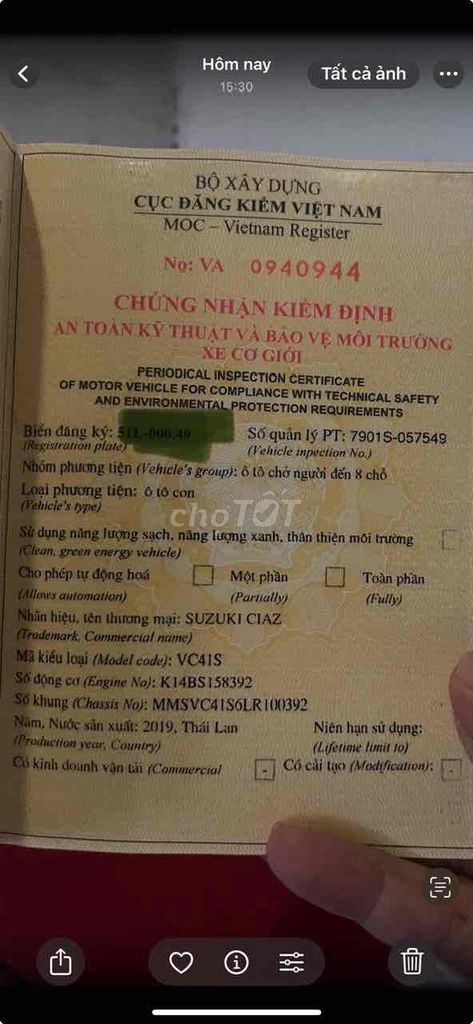 Suzuki Ciaz 2019 1.4 AT - 53000 km. Mua bán Ô tô tại Thành phố Thủ Đức Tp Hồ Chí Minh được đăng bởi trịnh minh thành hình 5
