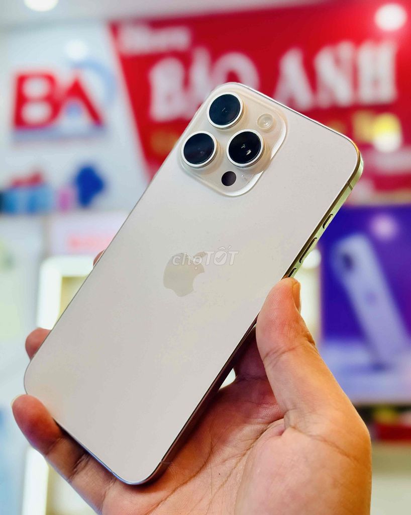 Apple iPhone 15 Pro Max Trắng Đã sử dụng. Mua bán Điện thoại tại Thành phố Qui Nhơn Bình Định được đăng bởi Bảo Anh Mobile Quy Nhơn hình 1