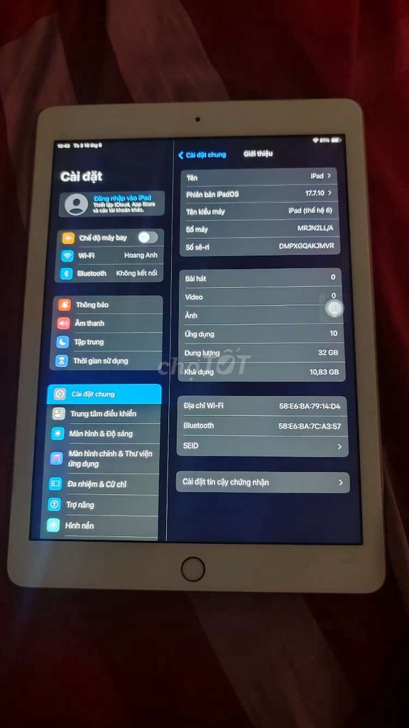 Apple iPad Gen 6 32GB Vàng. Mua bán Máy tính bảng tại Thành phố Thủ Đức Tp Hồ Chí Minh được đăng bởi phạm hoàng anh hình 1