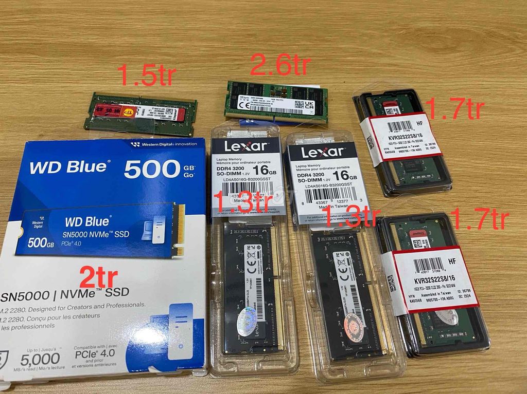 Thanh lý RAM laptop và ổ SSD. Mua bán Linh kiện (RAM, Card...) tại Thành phố Bà Rịa Bà Rịa - Vũng Tàu được đăng bởi Nhã Hân hình 1