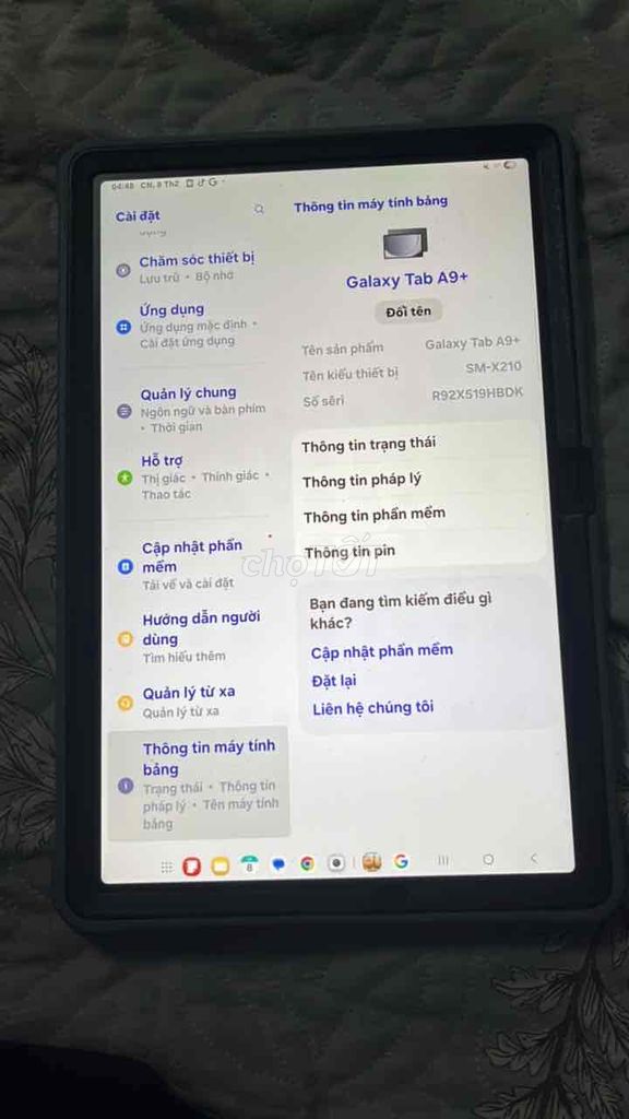Samsung Galaxy Tab A9+ Còn mới. Mua bán Máy tính bảng tại Huyện Kiến Xương Thái Bình được đăng bởi Nguyễn ngọc sơn hình 1